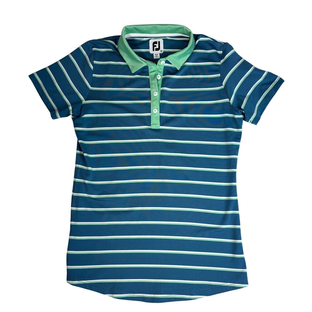 FOOT JOY WOMEN'S SHORT SLEEVE STRIPE GOLF POLO SHIRT SMALL